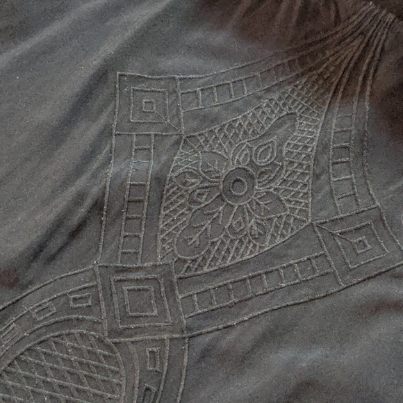 A.N.A embroidered boho black flowy blouse top lrg - Picture 5 of 9